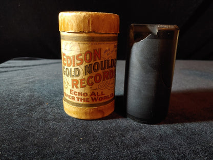 3 Edison Gold Moulded Records Cylinder 1 Empty Canister