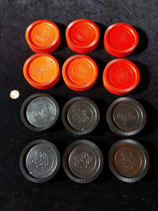 Jumbo 3" Plastic Complete Checker Set Replacement for the Rug Game