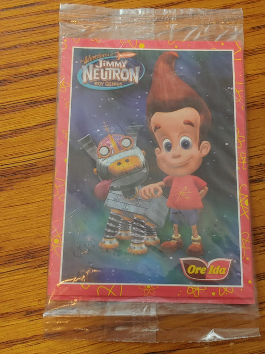 Set of 2 Sealed Original Jimmy Neutron Ore Ida Collectors Cards Nickelodeon