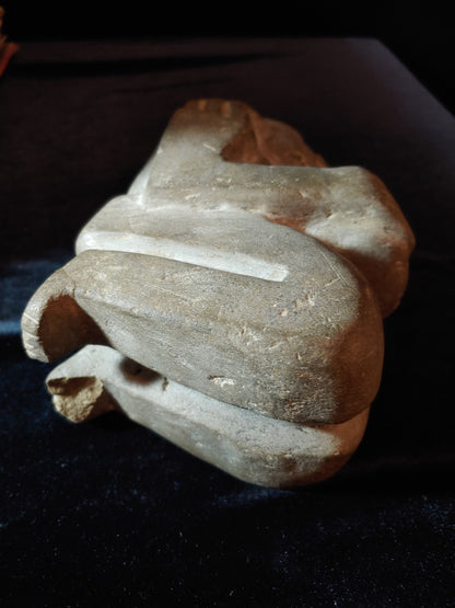 Pre-Columbian stone sculpture potentially Olmec or Chontal 1200-600BCE