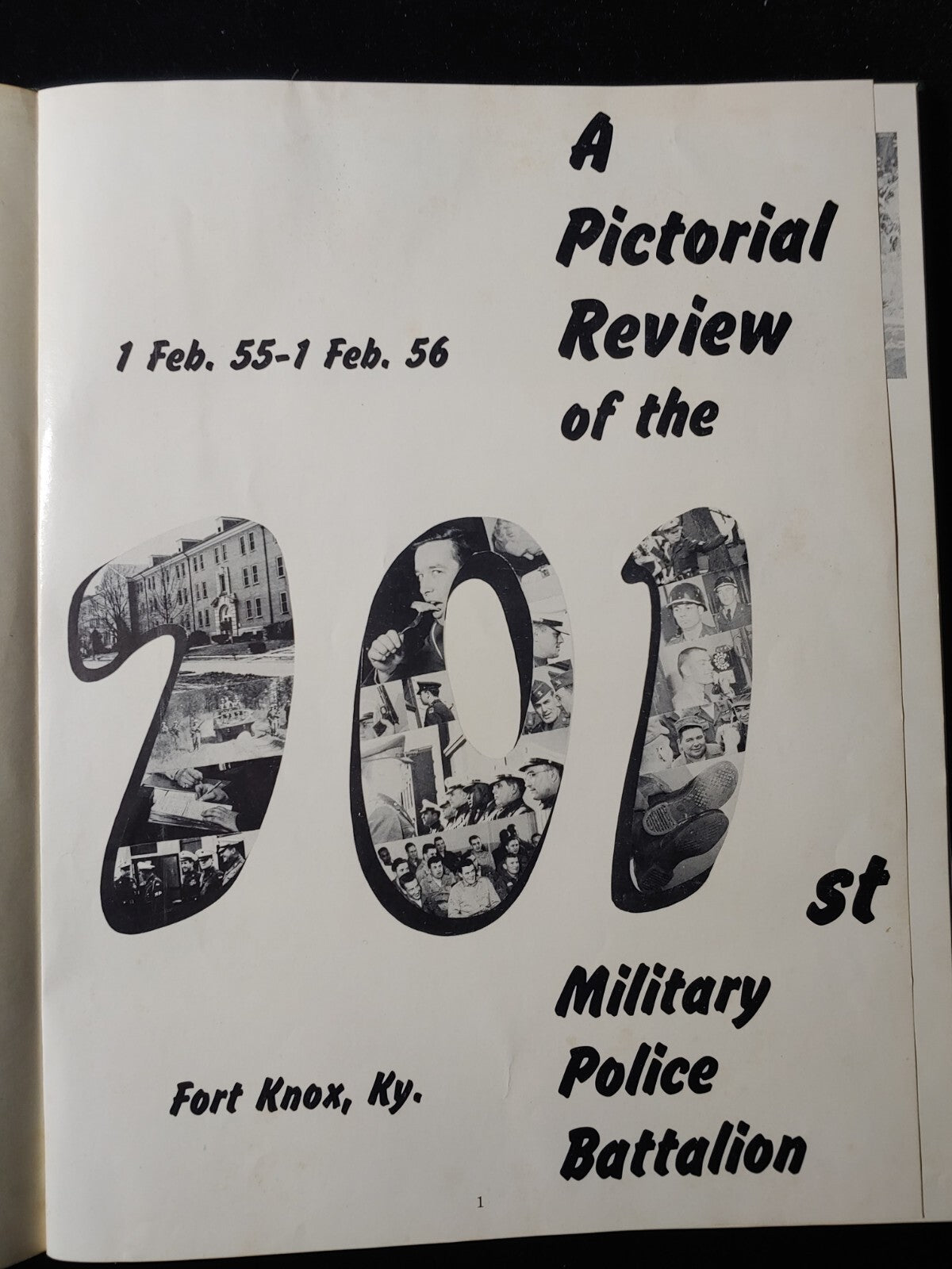 1956 US Fort Knox KY YEARBOOK 701st MILITARY POLICE BATTALION