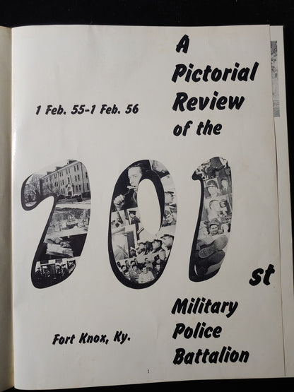 1956 US Fort Knox KY YEARBOOK 701st MILITARY POLICE BATTALION