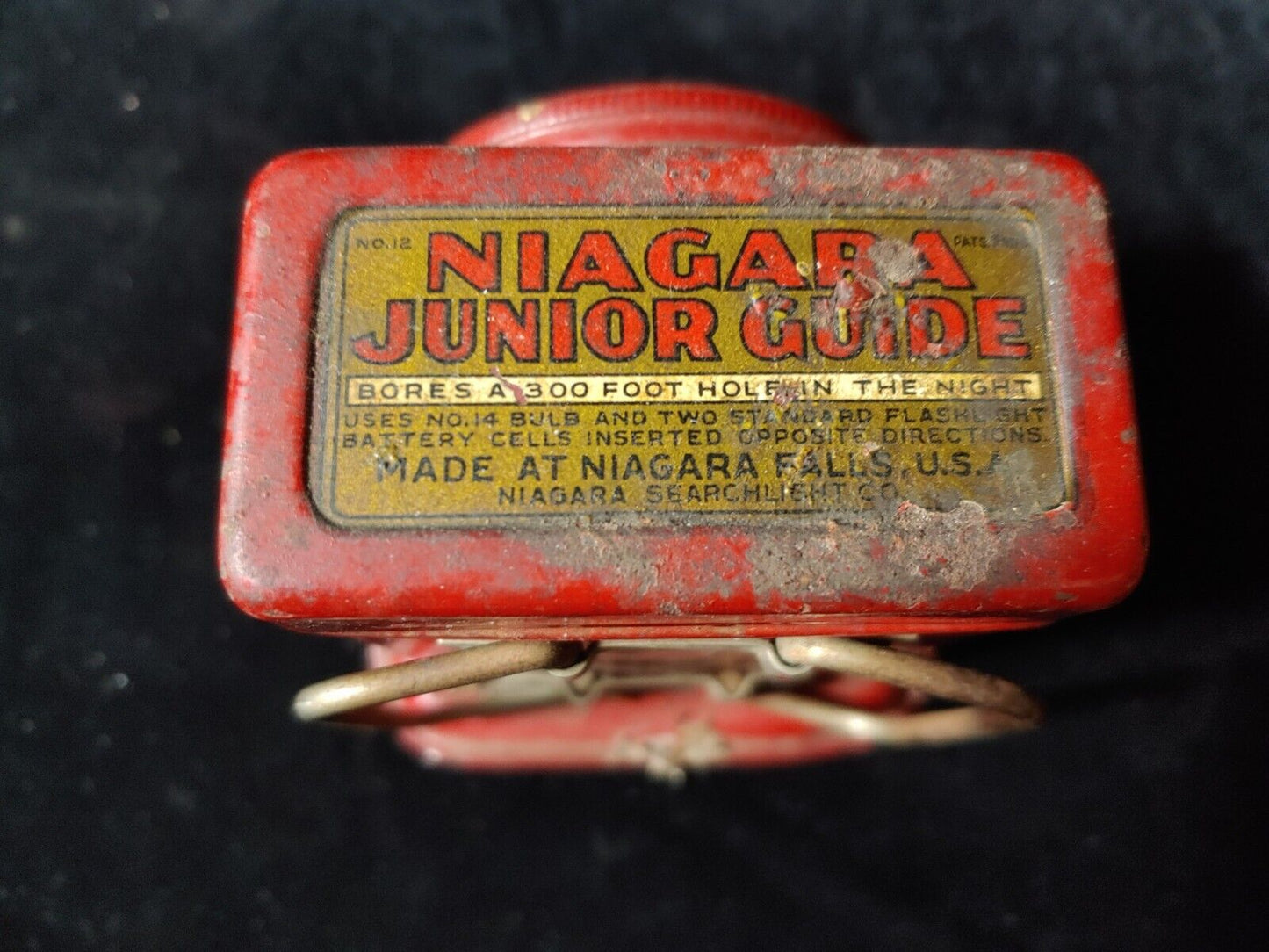 Vintage 30's Flashlight Niagara Junior Guide Made in Niagara Falls NY