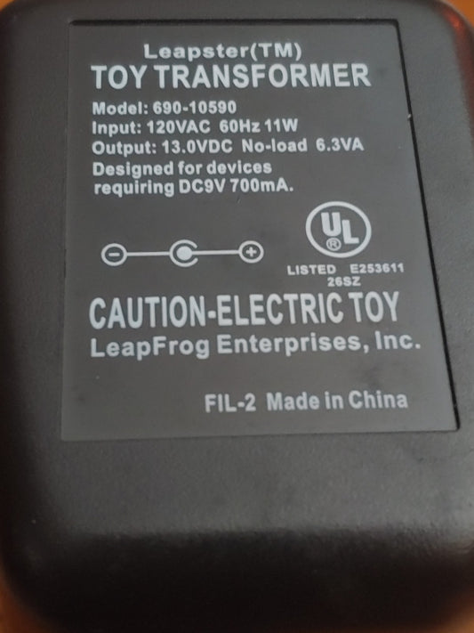 Leapster Toy Transformer Direct Wall Plug genuine AC adapter original 690-10590