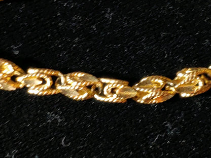 14k Gold Bracelet 7” Long Rare Style 6.8 Gram FREE SHIP