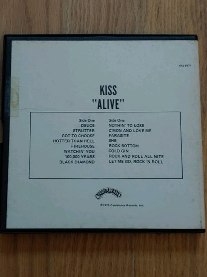 KISS ALIVE 1975 Reel to Reel Tape 4 Track 3 3/4 IPS Casablanca EXTREMELY RARE!