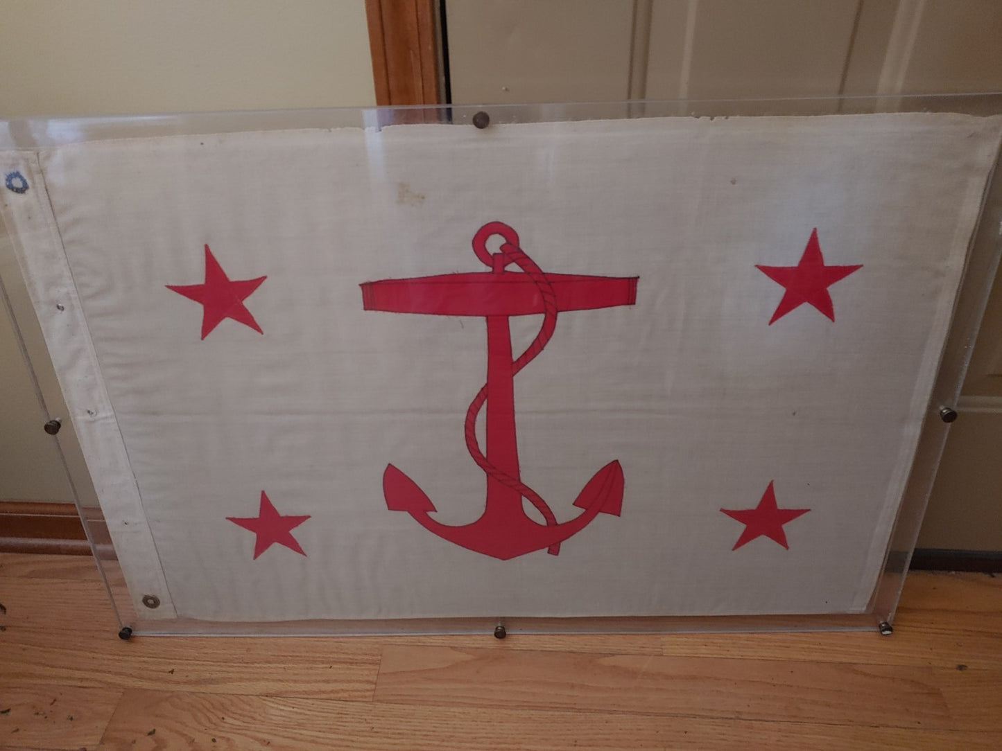 Vintage WWII Assistant Secretary of the Navy Air Flag 25x37" Framed Double Sided