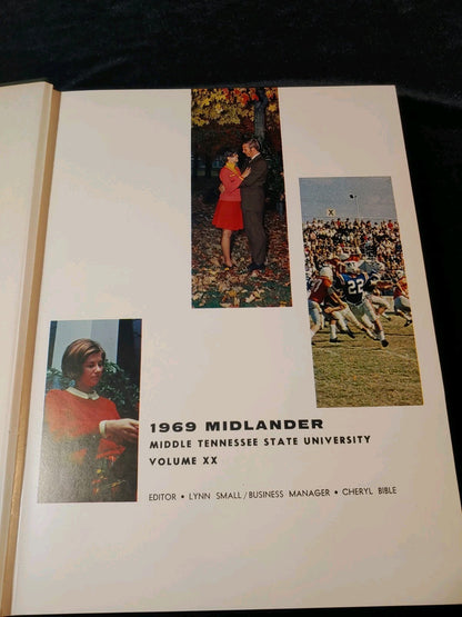 Vintage 1969 MTSU Midlander Annual Yearbook Clean