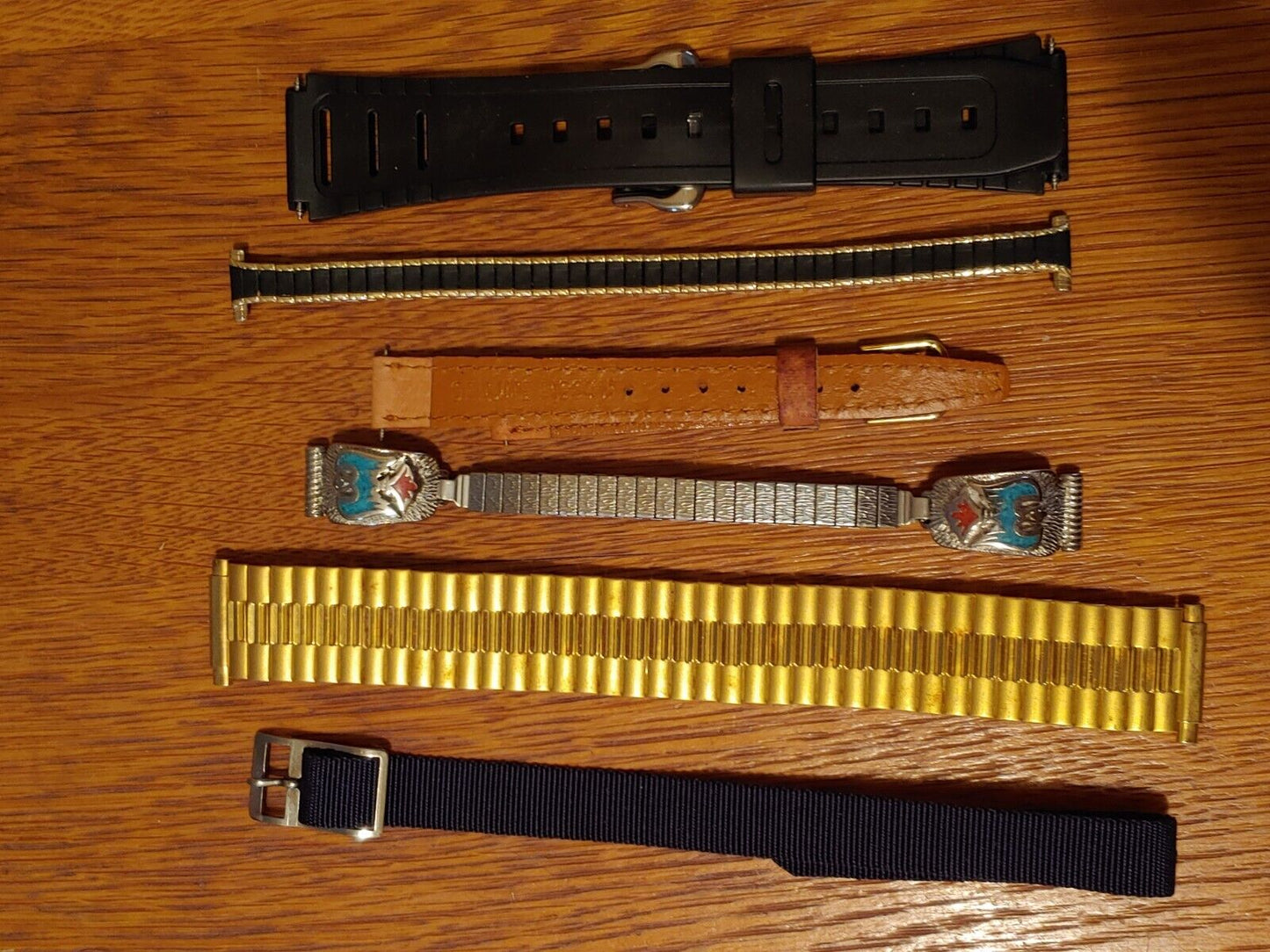 Vintage Watch bands lot metal rubber leather