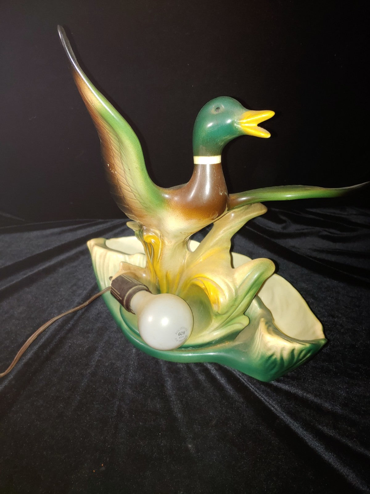 Table Mallord Duck Lamp Figurine Planter LANE & CO