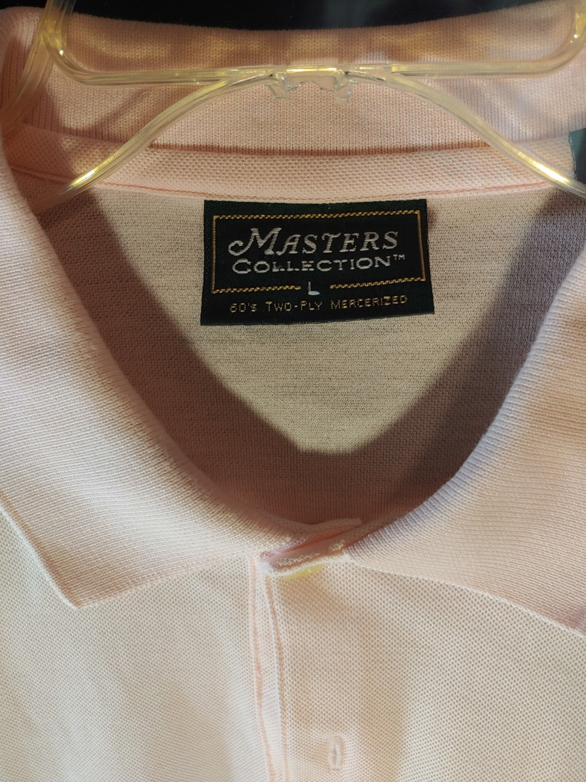 Augusta Masters Collection Light Pink L Short Sleeve Polo