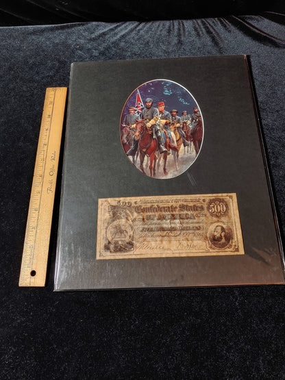 Civil War Color Photo Currency Reproduction 14x11 Matted Sealed