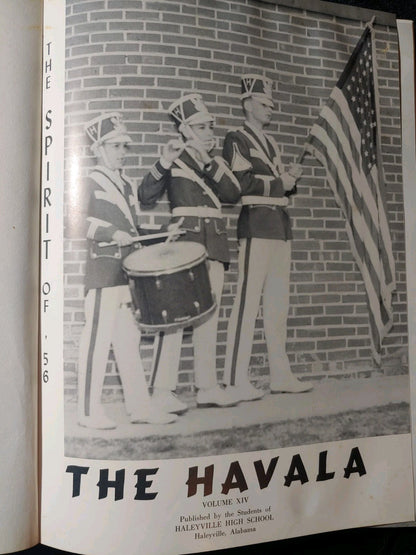 Vintage 1956 Havala Haleyville High School Haleyville Alabama Yearbook Annual