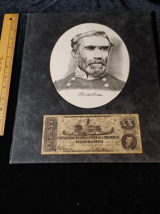 Civil War Photo Currency Reproduction 14x11 Matted Sealed