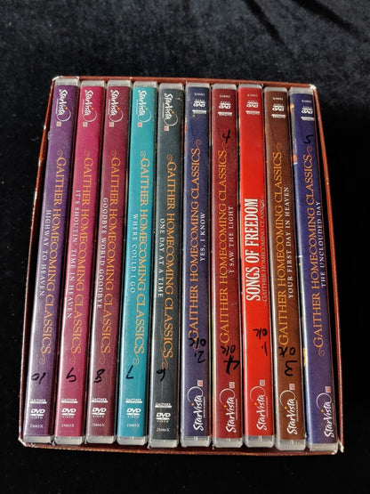 Gaither Homecoming DVD Classics Boxed Set Of 10 Discs Great Condition!