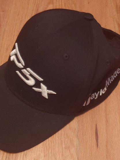 Taylormade TP5x Golf Hat Embroidered Black White Logos