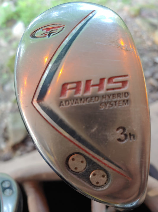 Top Flite AHS golf club set 3-PW +, Taylormade Driver, 2 Hybrids, Putter, Bag