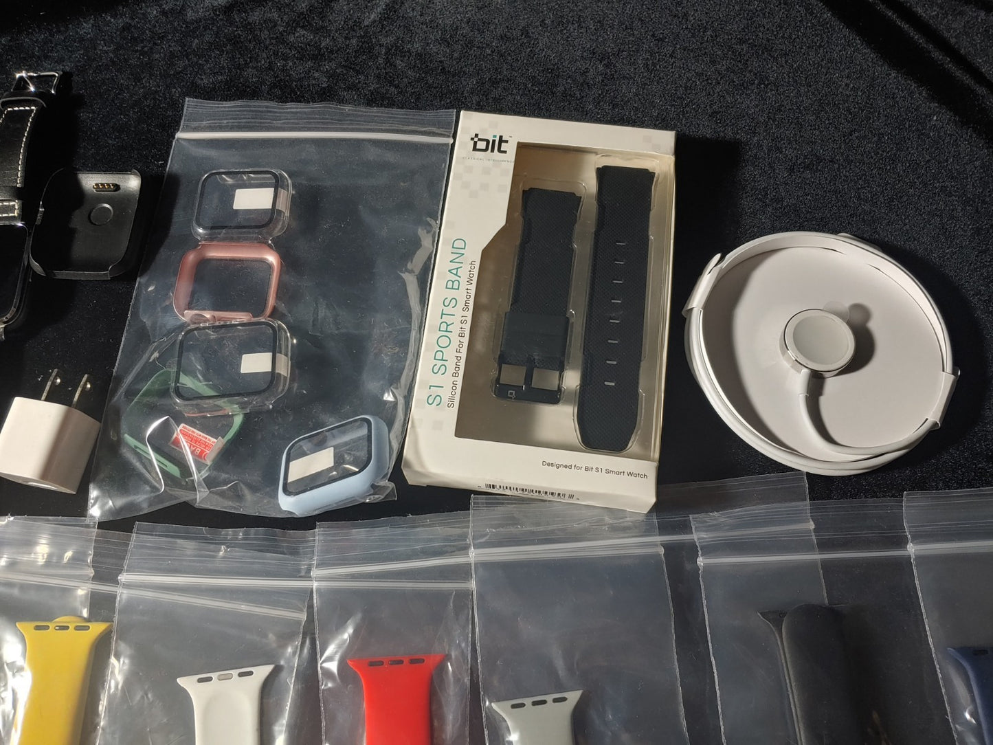 Beantech S1 Bit Watch lot with Extra Sport Bands Chargers Various Colors