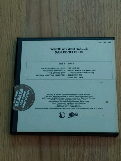 DAN FOGELBERG WINDOWS & WALLS 1984 Reel to Reel 7" 4 Track 3 3/4 LOW PRODUCTION!
