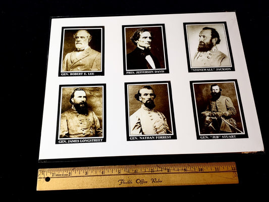 Civil War 6 Officers Photo Reproduction 14x11 Matted Sealed