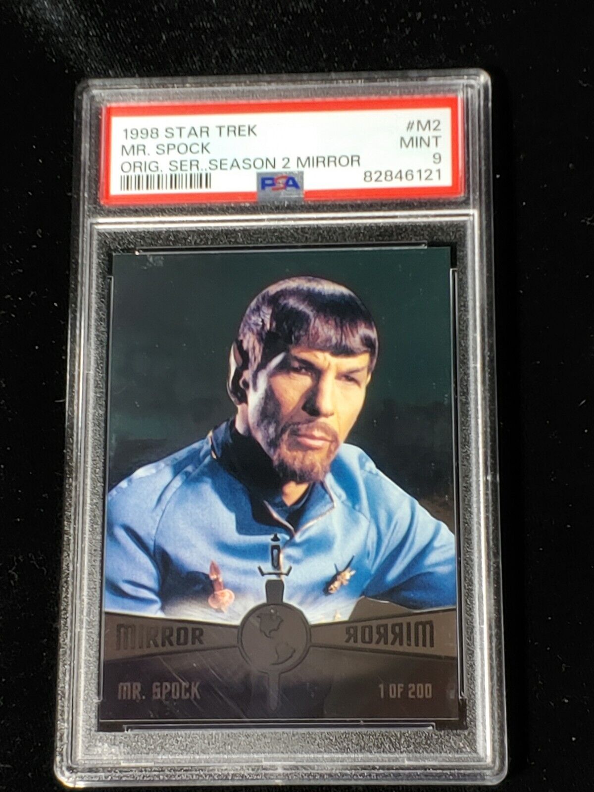 STAR TREK The Original Series TOS Mirror M2 Mr. Spock 1 of 200 PSA GRADED MINT 9