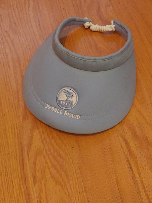 Vintage Pebble Beach Golf Links California Light Blue Corded Golf Visor