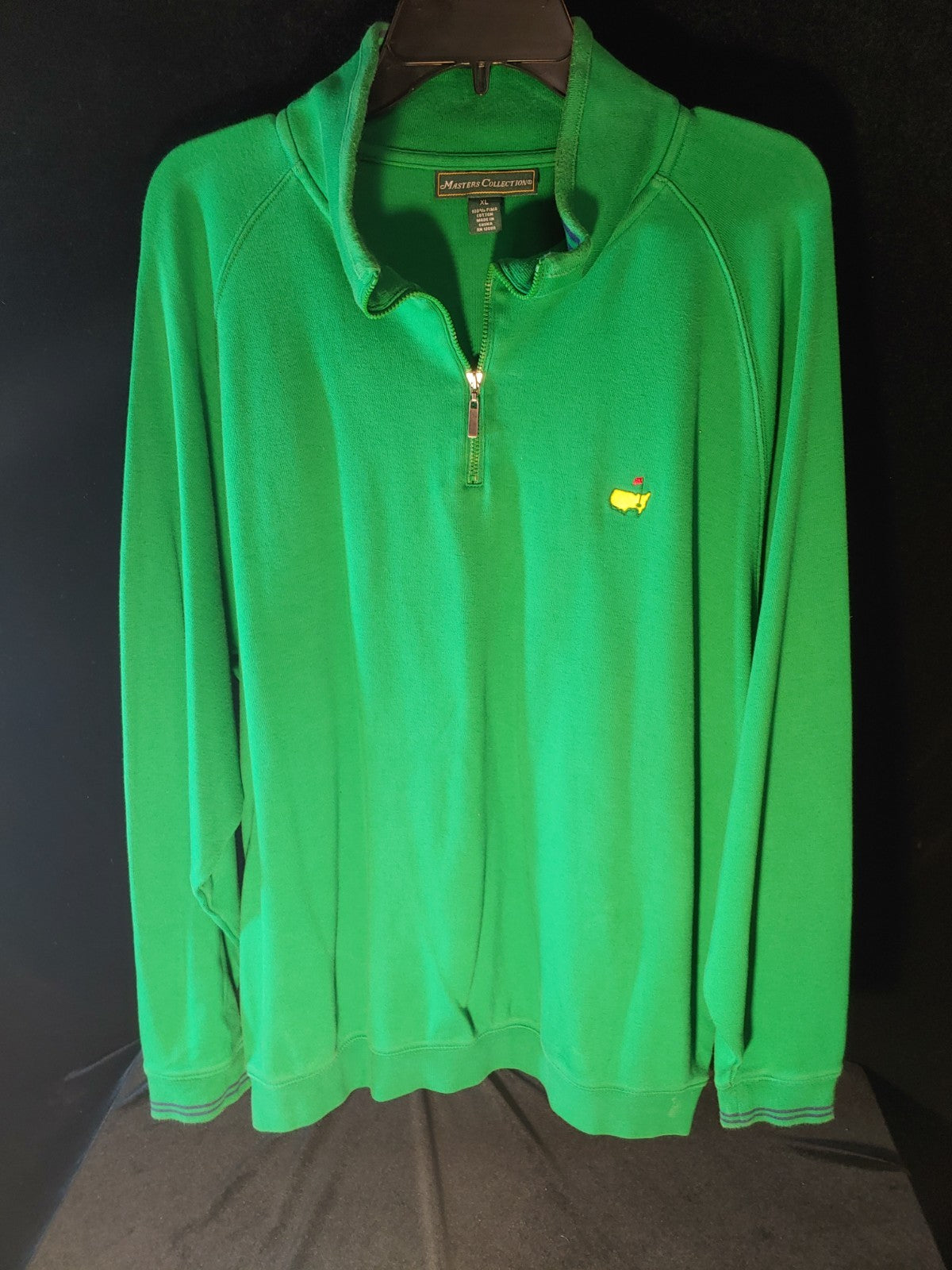 Masters Collection Augusta Men Golf XL 1/4 zip jacket Fleece Green Peter Millar