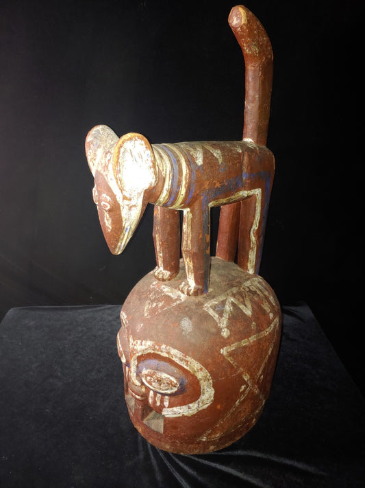 Eppa Wood Helmet Mask, Nigeria, Circa Mid to Late 20th Century, 27" H X 11" W