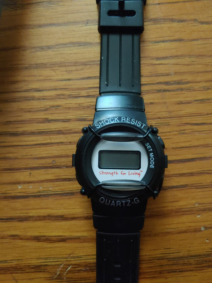 NEW! Vintage Advertising Digital Watch "Strength for living" Quartz LED w/Case