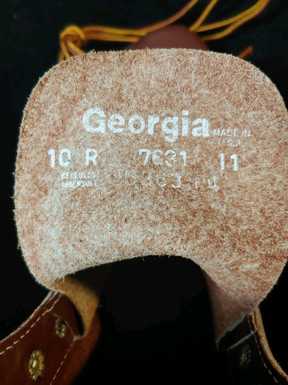 NEW! Georgia Industrial Boot CarboTec Water Resistant Leather Work Boot Size 10R