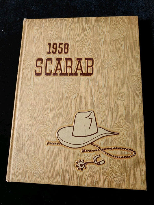 Vintage 1958 Scarab Benton Illinois High School Yearbook