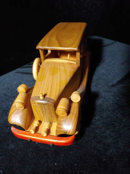 Vintage 30's Rolls Royce Wooden Car Model Handmade Perfect Condition