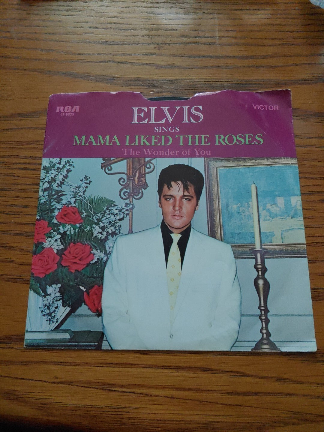 Elvis 1970 The Wonder Of You / Mama Liked The Roses 45 EX Signed Baker Knight