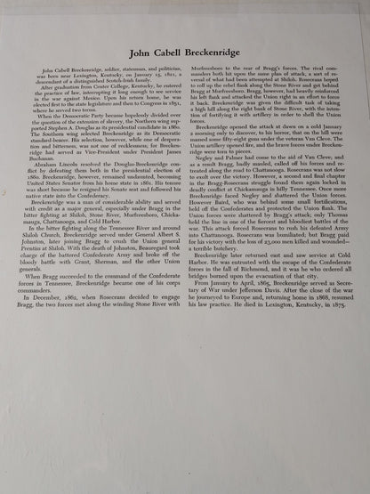 Civil War Photo Currency Reproduction 14x11 Matted Sealed