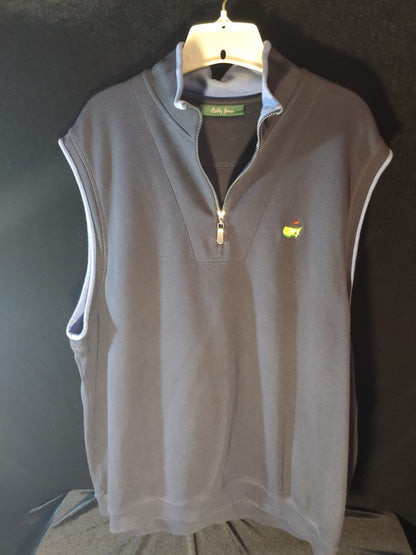 Bobby Jones Masters Golf Sweater Vest XXL Charcoal Cotton Quarter Zip