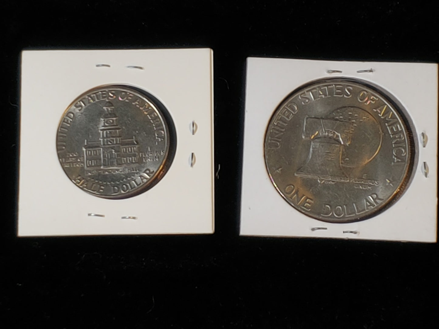 1776-1976 D Eisenhower Type 2 Dollar & Kennedy 1/2 Dollar Bicentennial