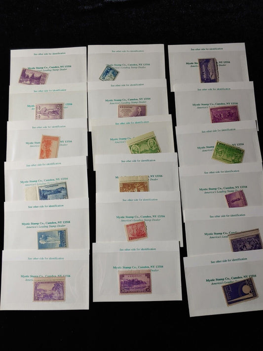 30 Classic Mint U.S. Stamps Mystic Stamp Co. plus free bonus