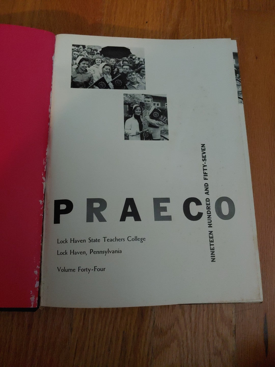 Vintage 1957 State Teachers College Lock Haven PA Yearbook Annual