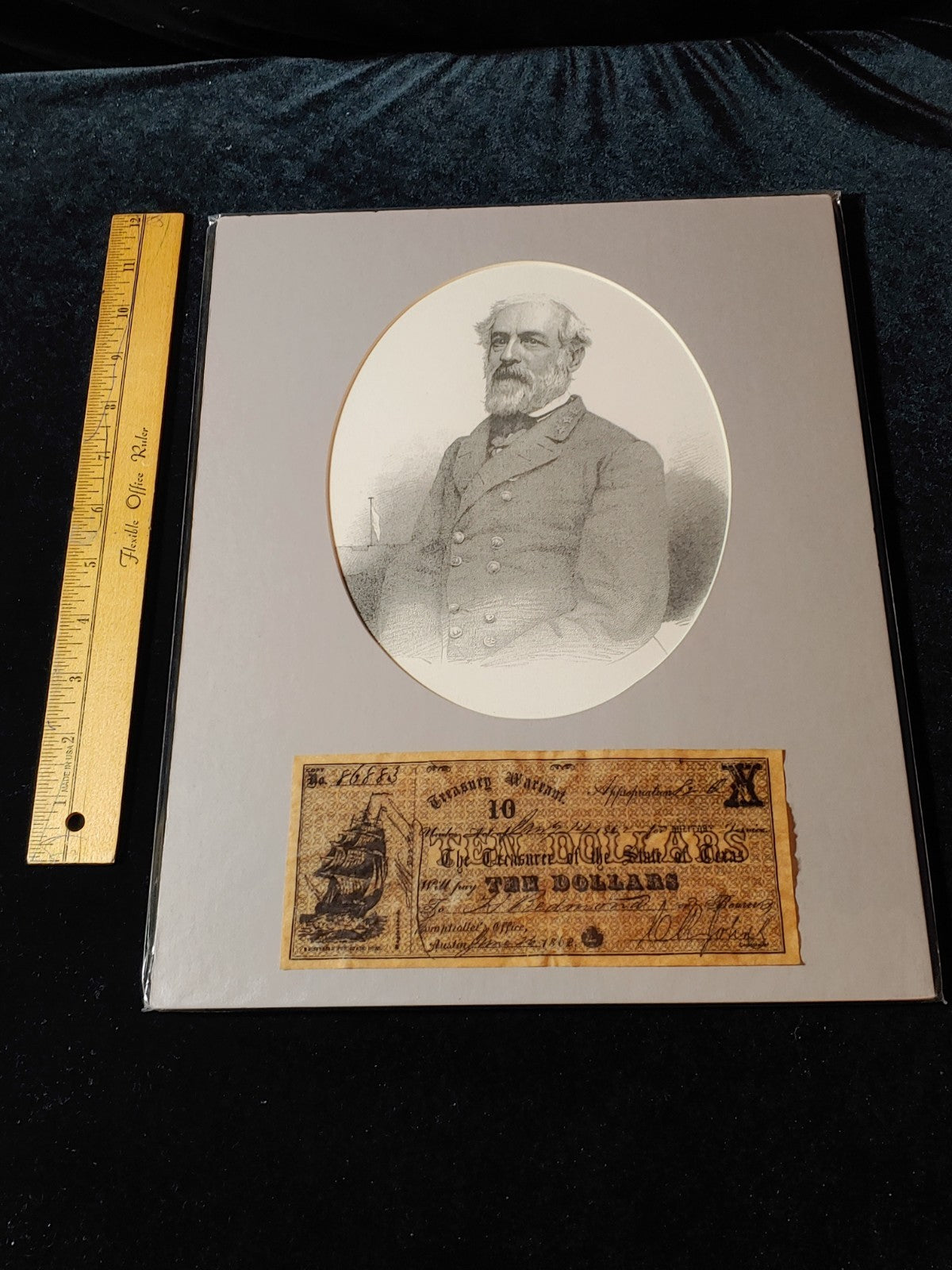 Civil War Photo Currency Reproduction 14x11 Matted Sealed
