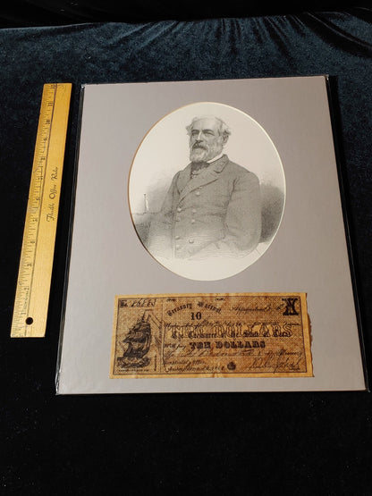 Civil War Photo Currency Reproduction 14x11 Matted Sealed