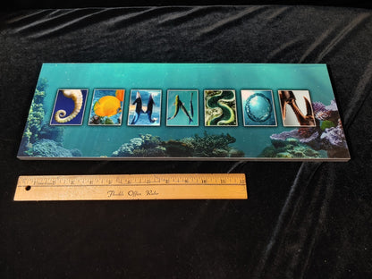 Personal Prints Sea Life Name Art Print Johnson 18x6.5"