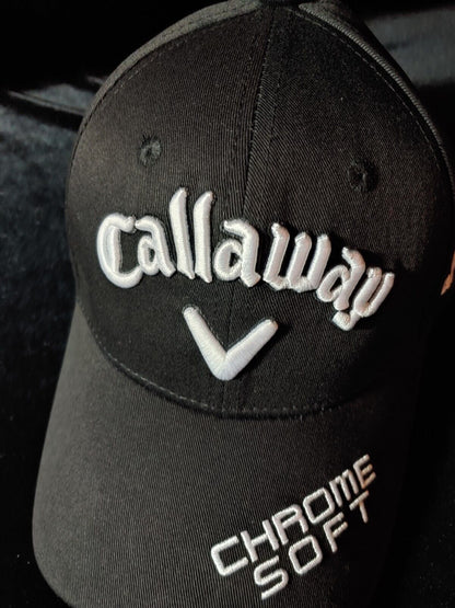 New! Callaway Chrome Soft Odyssey Tour Authentic Black Strapback Golf Hat Cap