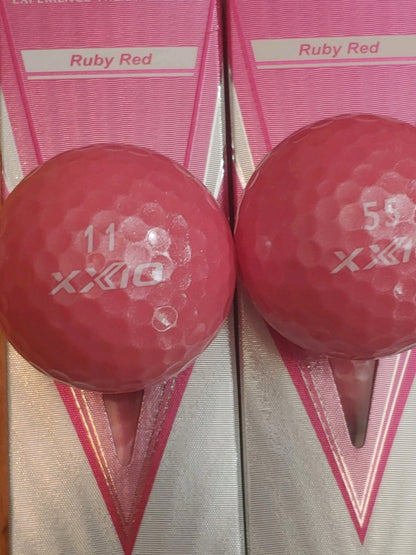 NEW! XXIO Ruby Red Eleven Golf Balls Quantity 22 Assorted Numbers Made in Japan