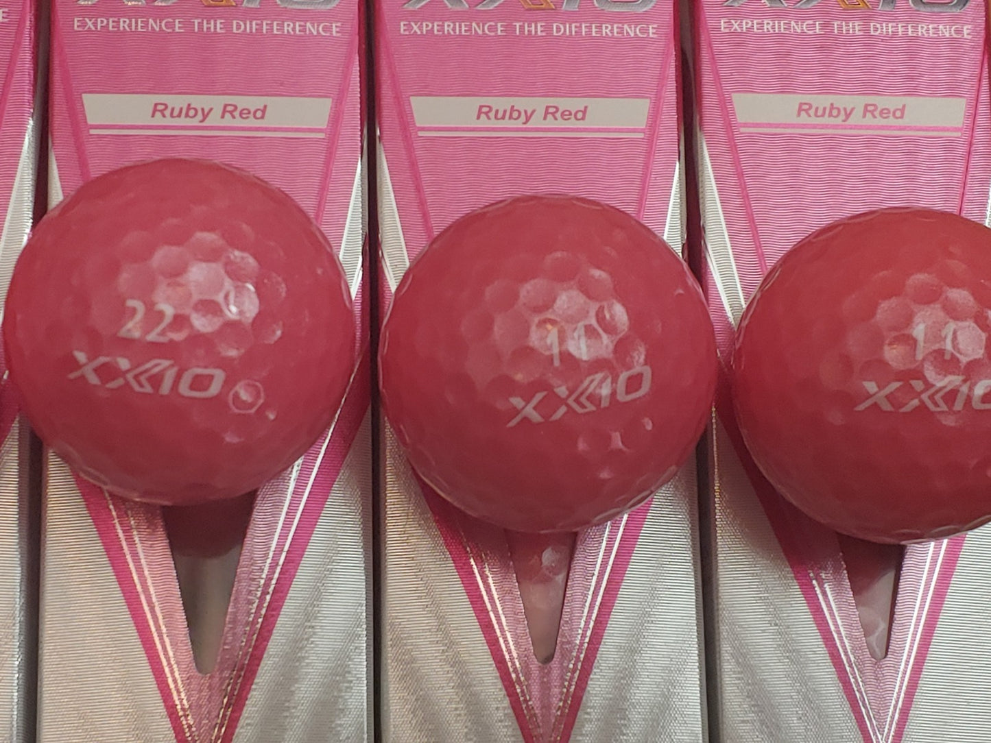 NEW! XXIO Ruby Red Eleven Golf Balls Quantity 22 Assorted Numbers Made in Japan