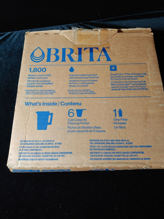Brita Metro Water Pitcher 6 Cup Bright White New Open Box