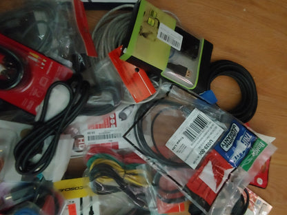 Lot of 50+ RCA Audio Video AV 3.5mm AUX Coax USB Cable Bundle