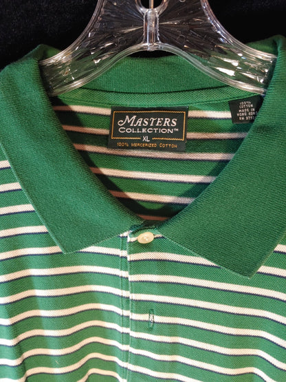 Augusta Masters Collection Green/White Stripe XL Short Sleeve Polo Peter Millar