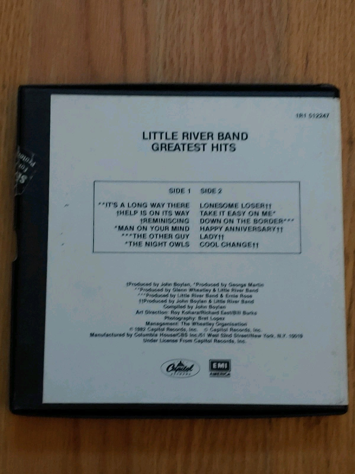 LITTLE RIVER BAND GREATEST HITS 1982 Reel - Reel 7" 4 Track 3 3/4 LOW PRODUCTION