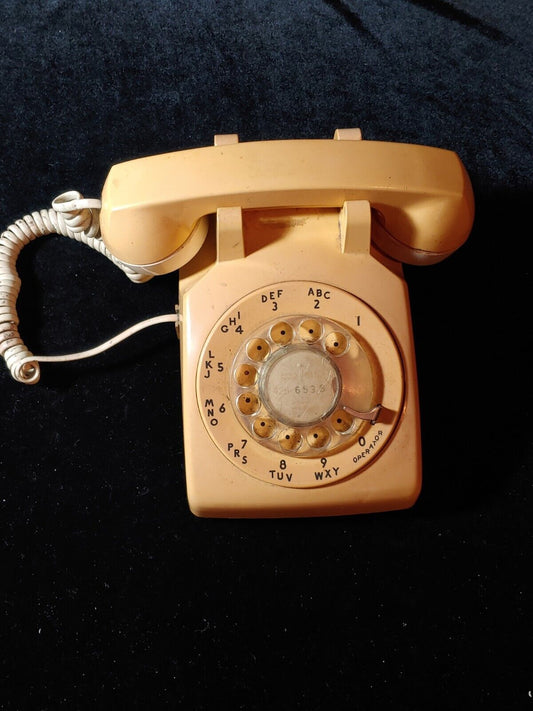 Vintage Bell System Western Electric Push Button Desk Phone Beige