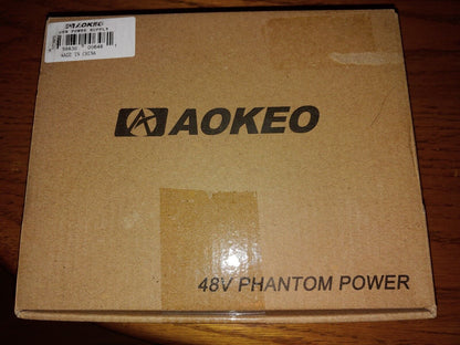 Aokeo 1 Channel 48V Phantom Wall Power Supply XLR 3 Pin Mic Cable Free Ship